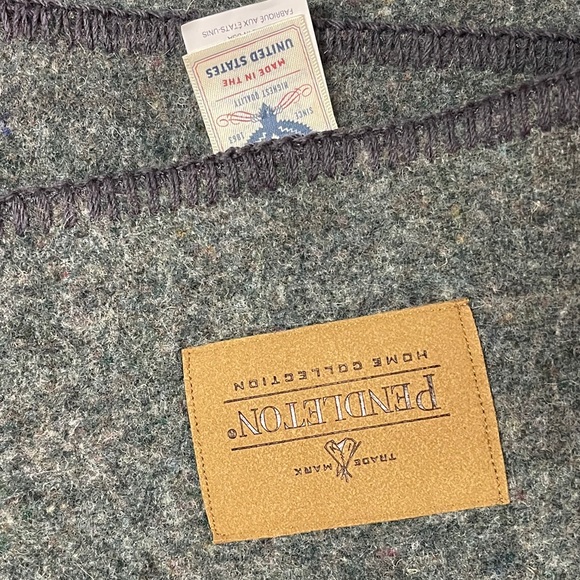 Pendleton Stripes Yakima Camp Wool/cotton large Throw Blanket - Picture 7 of 8